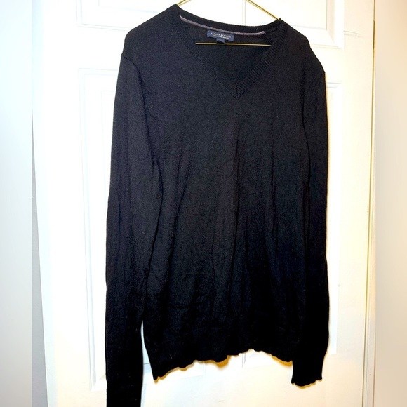Banana Republic Other - Banana Republic Men's Sweater Extra Fine Merino Wool Large Black V Neck